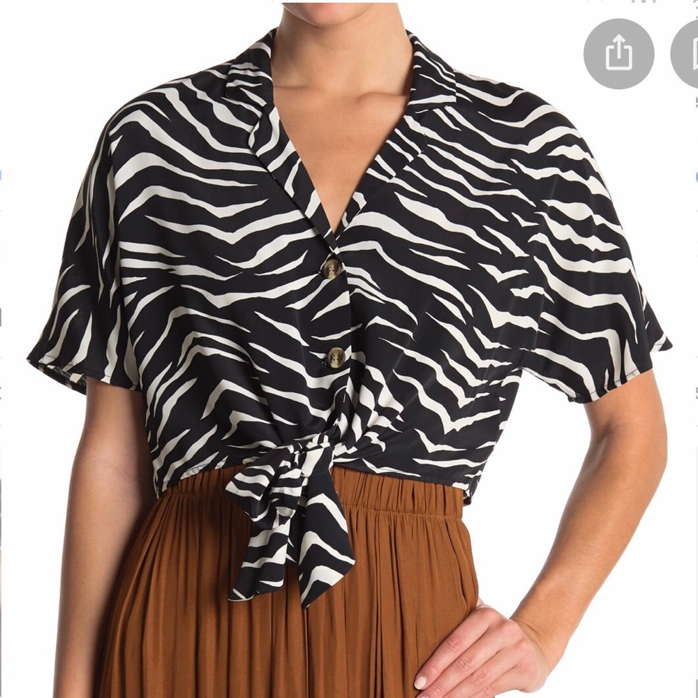 Top Shop zebra shirt